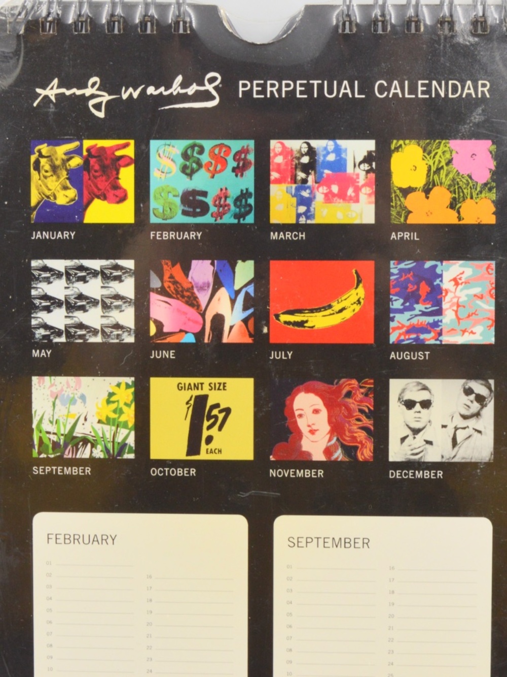 NEW Andy Warhol Perpetual Calendar Galison New York Modern Art Open‎ Year - Picture 3 of 4